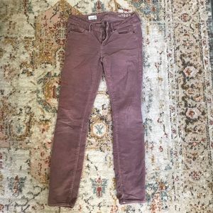 Gap Mauve Dark Pink Corduroy Skinny Pants